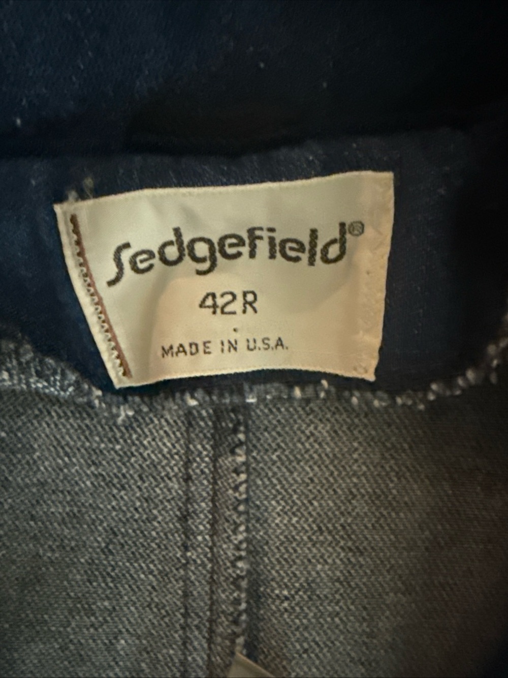 70's Vintage Sedgefield Denim Blue Jean 42R (L) USA Made Full Length Trench Coat - Picture 4 of 10
